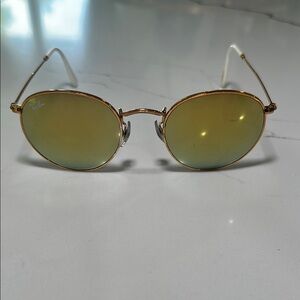 Ray Ban ROUND METAL Gold Copper Flash Sunglasses